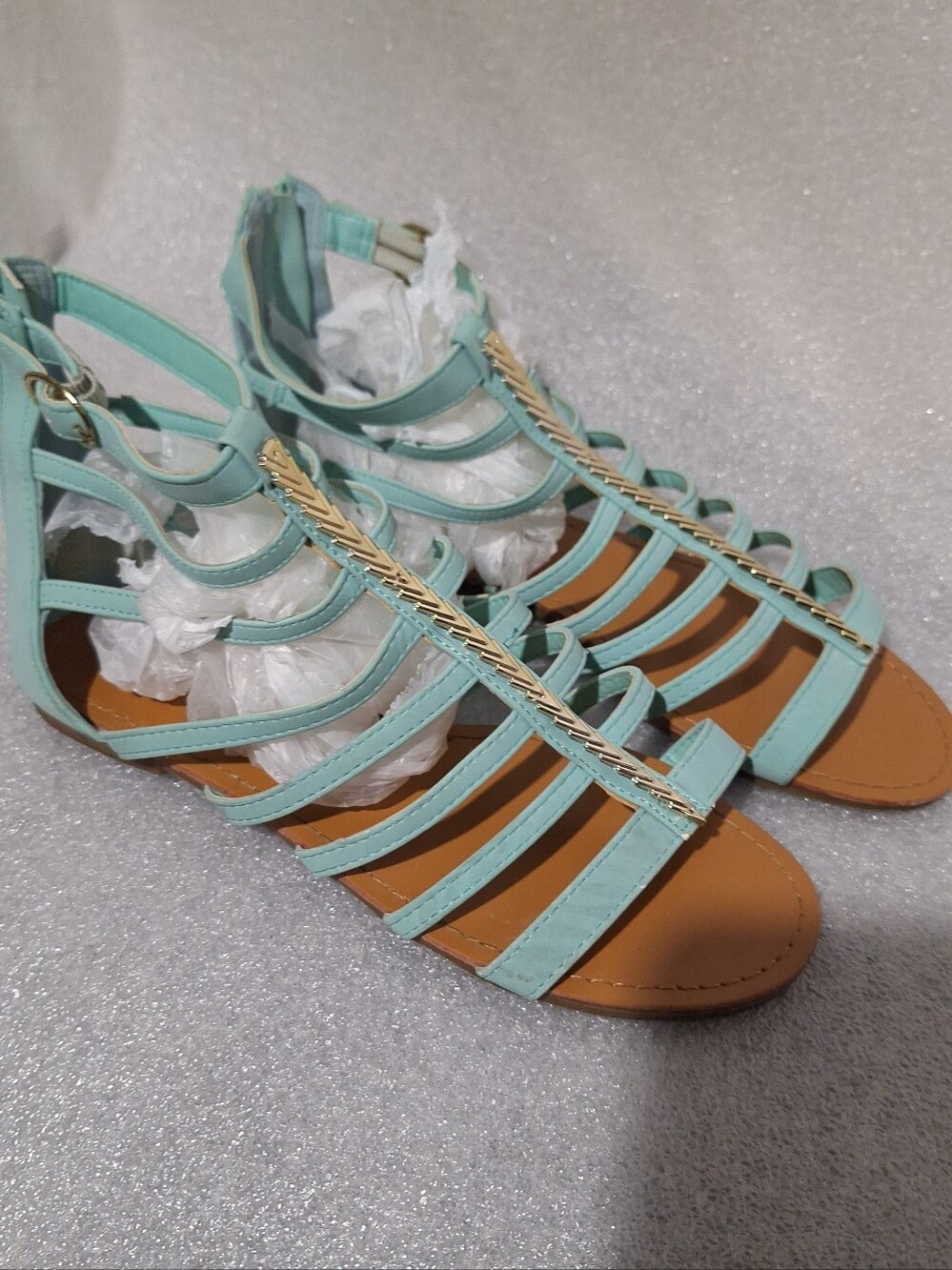 Women’s Mint Strappy Gladiator Sandals - Stylish Summer Wear